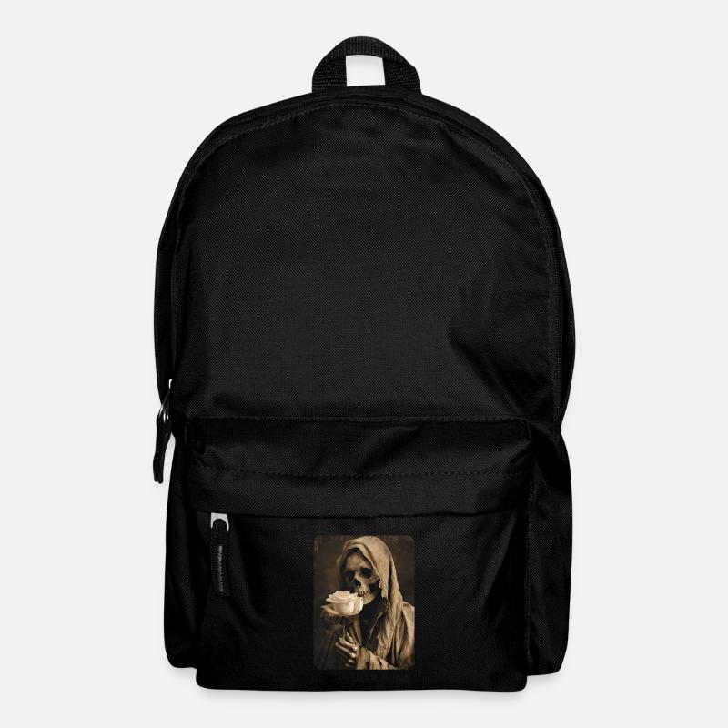 Der Tod mit weißer Rose - Rucksack - Schwarz