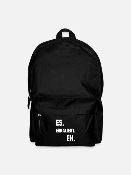 Es. Eskaliert. Eh. - Rucksack - Schwarz