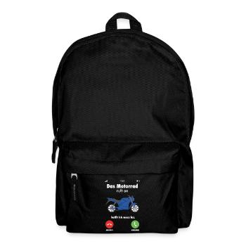 Motorrad Spruch Motorradfahrer Motorräder lustig - Rucksack - Schwarz - Vorne