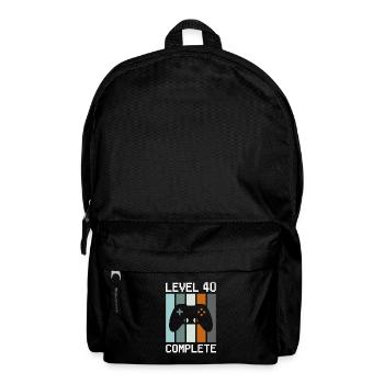 Level 40 Complete Gamer Birthday 40 years - Backpack - black - Front