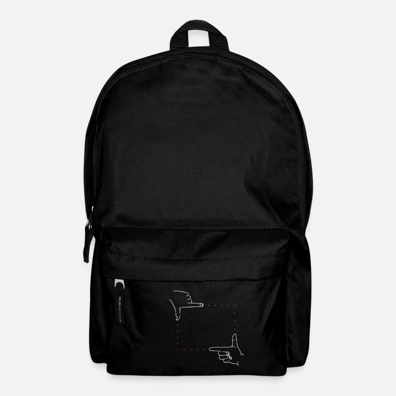 Hand signal image detail – 2 colors - Backpack - black