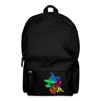 Colorful skull - Backpack - black - Front