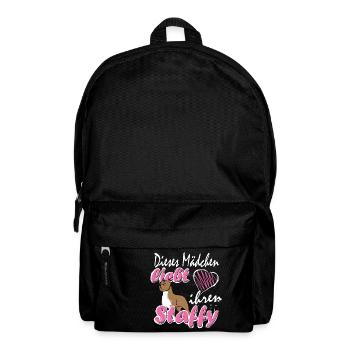 American Staffordshire Terrier Hunde Kampfhund - Rucksack - Schwarz - Vorne