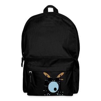 Schlagzeug Instrument Geschenkidee Musik Band - Rucksack - Schwarz - Vorne