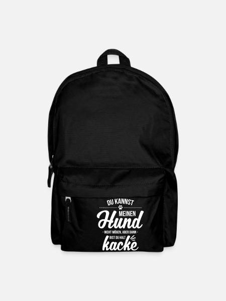 Hund nicht mögen = kacke - Rucksack - Schwarz