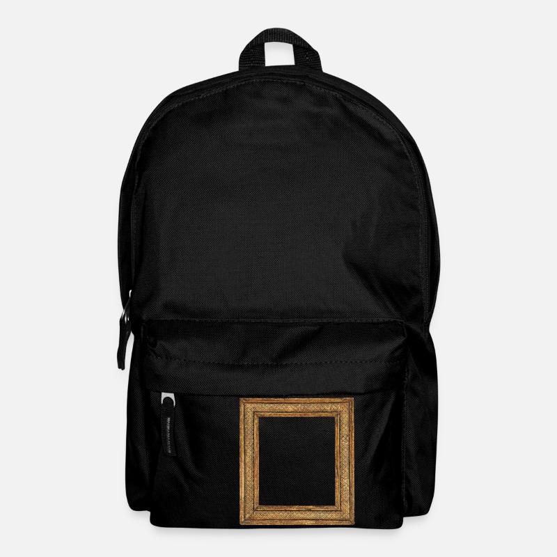🖼️ Scaled Golden Picture Frame - Backpack - black
