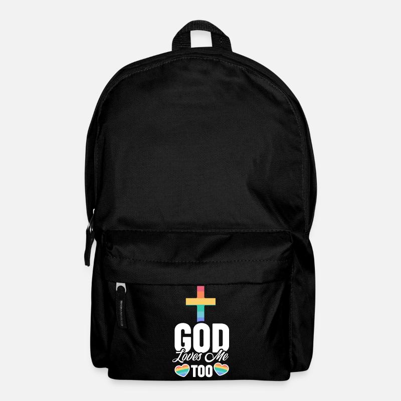 LGBTQ Regenbogen | Gott Glaube Christ Geschenkidee - Rucksack - Schwarz