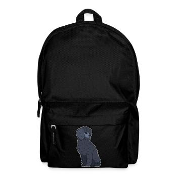 Pudel Hund Zwergpudel Toy Pudel Kleinpudel Welpe - Rucksack - Schwarz - Vorne