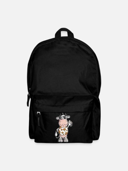 Coole Kuh mit Sonnenbrille - Rucksack - Schwarz