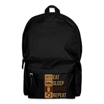 eat sleep coffee repeat - Backpack - black - Front