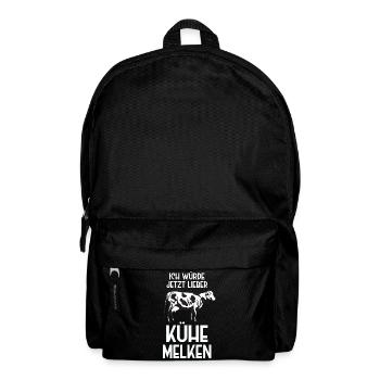 Landwirtschaft Landwirt Traktor Trecker Farm Bauer - Rucksack - Schwarz - Vorne