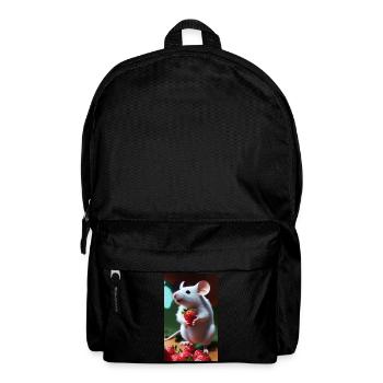 The mouse collecting strawberries - Backpack - black - Front