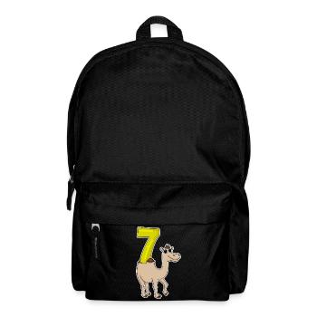 7 birthday 7 years old with animal motif - seven - Backpack - black - Front