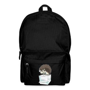 Bureau de la pile de papier du secrétaire hérisson - Sac à dos - noir - Devant