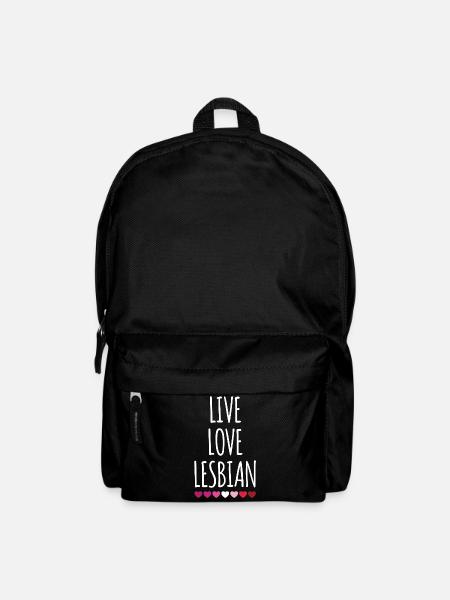 Live. Love. Lesbian. - Backpack - black