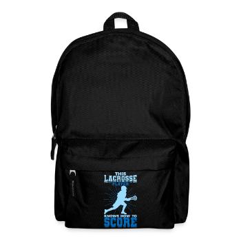 Junge der Lacrosse spielt - Rucksack - Schwarz - Vorne