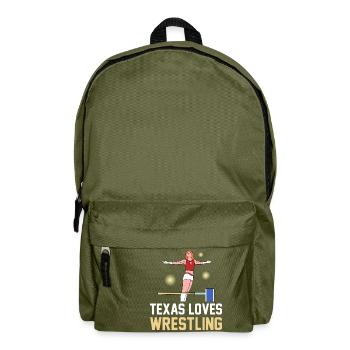 Conception de lutte au Texas pour les fiers fans du Texas - Sac à dos - vert olive - Devant
