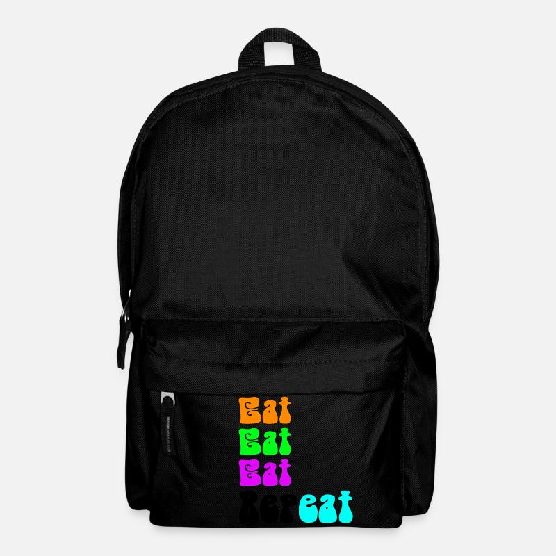 eat repeat - Rucksack - Schwarz