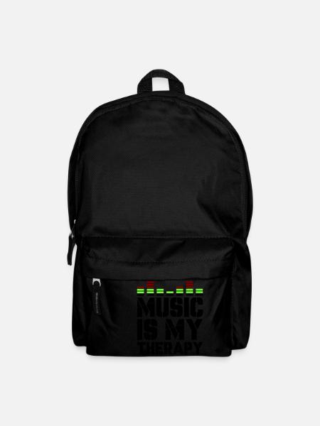 music is my therapy - Rucksack - Schwarz