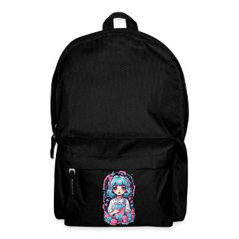 Anime Girl Kawaii Gothic Milkshake Pastel Design - Rucksack - Schwarz - Vorne