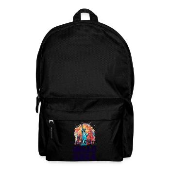 Happy New Year with fireworks in New York - Backpack - black - Front