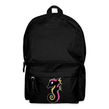 Blooming Neon Seahorse - Backpack - black - Front
