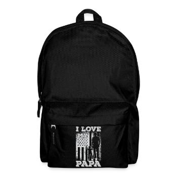 Ich liebe meinen Papa Vatertag Tochter Sohn - Rucksack - Schwarz - Vorne