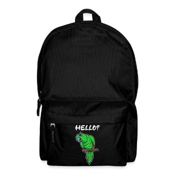 Bird Saying, Parrot, Animal Lover, Pet, Zoo - Backpack - black - Front