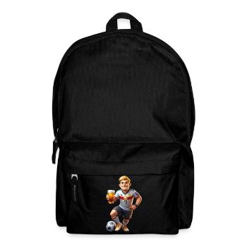 Fußballheld: Jugendliche Dynamik im Meisterporträt - Rucksack - Schwarz - Vorne
