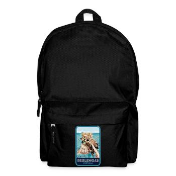 Illustration der Berlengas-Inseln, Peniche - Rucksack - Schwarz - Vorne