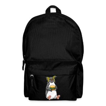 Pinguin Cheeseburger - Rucksack - Schwarz - Vorne