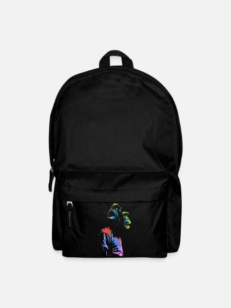 Affe mit Kopfhörern 🎧 - Rucksack - Schwarz