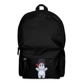 Nilpferd Bräutigam Zylinder Hochzeit - Rucksack - Schwarz - Vorne