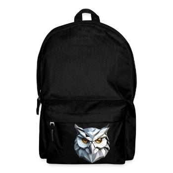 Owl Mask - Low Poly Design - Rucksack - Schwarz - Vorne