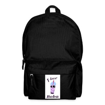 Funny Bubble Tea Illustration - Backpack - black - Front