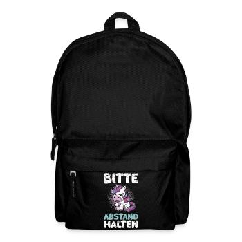 Mallorca PLEASE KEEP YOUR DISTANCE Anti Flirt Funny - Backpack - black - Front
