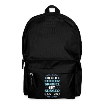 cocker spaniel hund spruch - Rucksack - Schwarz - Vorne