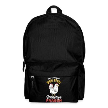 They probably like to ask unnecessary questions - Backpack - black - Front