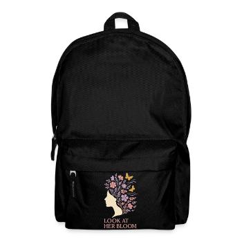 Achtsames Wachstum, Frühlingserneuerung, - Rucksack - Schwarz - Vorne