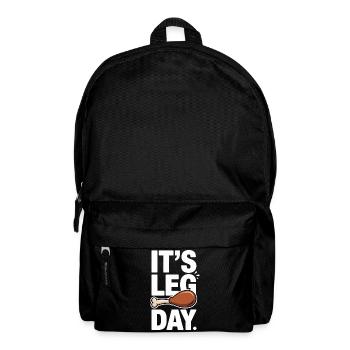 It's Leg Day Gym Cheat Day Bein Training Fitness - Backpack - black - Front
