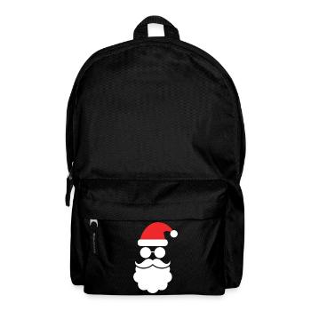 Santa Claus with Beard Minimal Head Design - Backpack - black - Front
