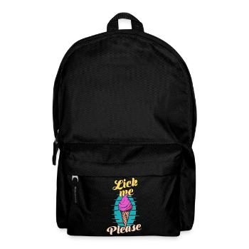 bitte Eis Cream Lustige Retro-Kunst - Rucksack - Schwarz - Vorne