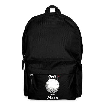 Golf To The Moon - Rucksack - Schwarz - Vorne