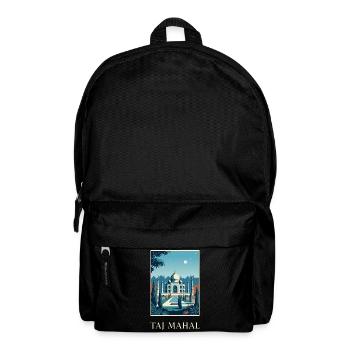 Taj Mahal Moonlit Garden Indian Travel - Backpack - black - Front