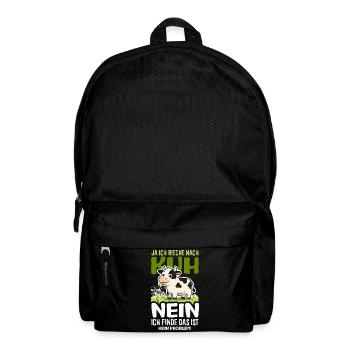 Ja Ich Rieche Nach Kuh Bauer Landwirt Spruch - Rucksack - Schwarz - Vorne
