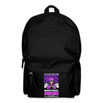 Ich Gucke Nicht Nur Anime Manchmal Zocke Ich Auch - Rucksack - Schwarz - Vorne