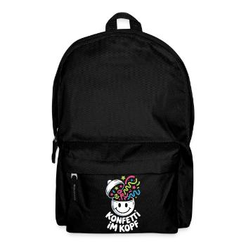 Konfetti Im Kopf Karneval Fasching Alaaf Kostüm - Rucksack - Schwarz - Vorne