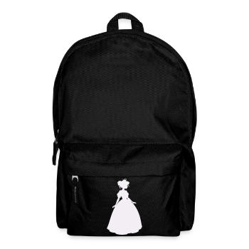 Princess silhouette in ball gown - Backpack - black - Front