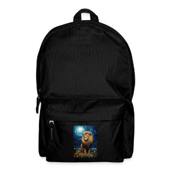 Lion, Van Gogh, Nuit Étoilée, Animal, Lions - Sac à dos - noir - Devant