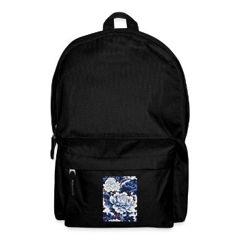 Motif floral en porcelaine chinoise - Sac à dos - noir - Devant